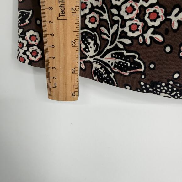 J.t.b. Top Womens Small Y2K Dark Floral Criss Cross Croquet Milkmaid Feminine - Picture 5 of 7